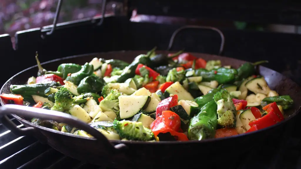 sartén de verduras, vegetales asados, cocinando, Pixabay