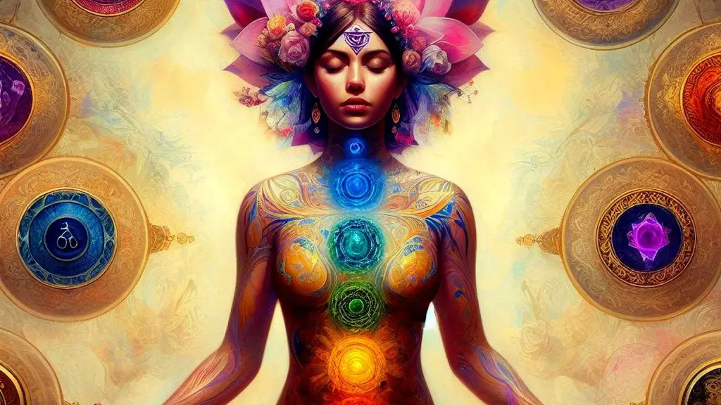 ai generado, mujer, chakras, Pixabay