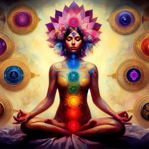 ai generado, mujer, chakras ,Pixabay